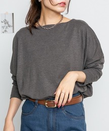 ドルマンスリーブボートネックTシャツ