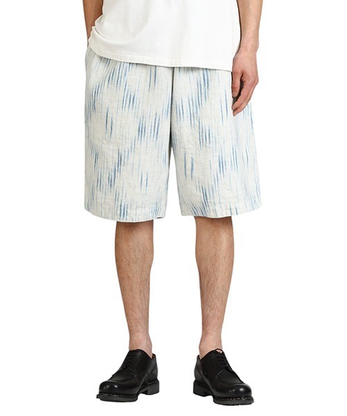 PORTER CLASSIC（ポータークラシック）の「Porter Classic / ポータークラシック：OLD FRANCE INDIGO PRINT SHORTS：PC-021-3206[COR]（その他パンツ・メンズ・ホワイト・3）」の7枚目の写真