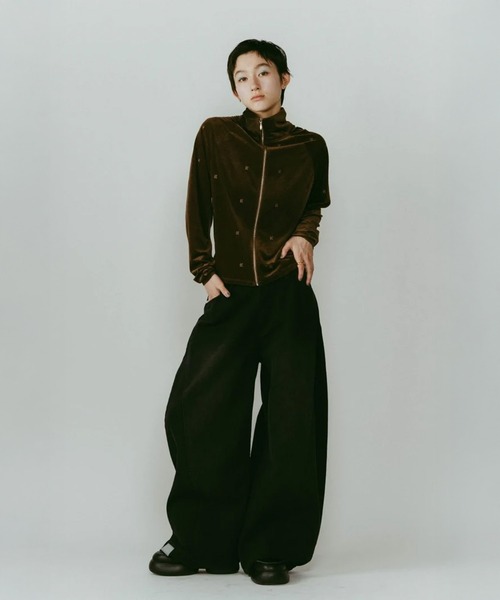 Knuth Marf(クヌースマーフ)の「shirt wrap denim pants(デニムパンツ・レディース・ライトブルー/ブラック・S/XS)」の9枚目の写真