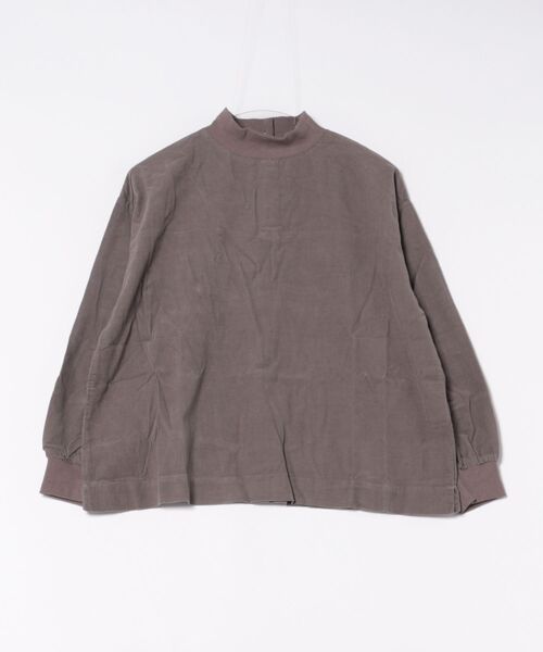 LBC(エルビーシー)の「21Wコーデュロイリブ付きプルオーバー(Tシャツ/カットソー・レディース・ダークブルー/グレー/オフホワイト・M)」の2枚目の写真