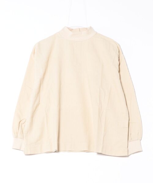 LBC(エルビーシー)の「21Wコーデュロイリブ付きプルオーバー(Tシャツ/カットソー・レディース・ダークブルー/グレー/オフホワイト・M)」の1枚目の写真