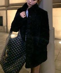 Poodle fur boa coat