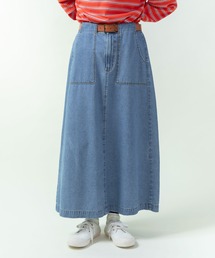 PAR ICI | ライトオンスデニム 後ろゴムスカート(セットアップ対応)(スカート)
