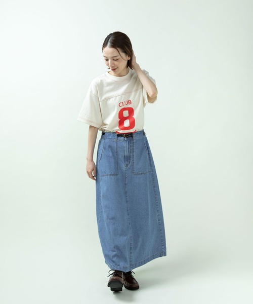 PAR ICI（パーリッシィ）の「ライトオンスデニム 後ろゴムスカート(セットアップ対応)（スカート・レディース・ブルー・FREE）」の8枚目の写真