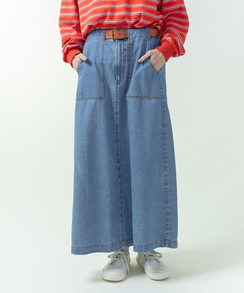 PAR ICI（パーリッシィ）の「ライトオンスデニム 後ろゴムスカート(セットアップ対応)（スカート・レディース・ブルー・FREE）」の16枚目の写真