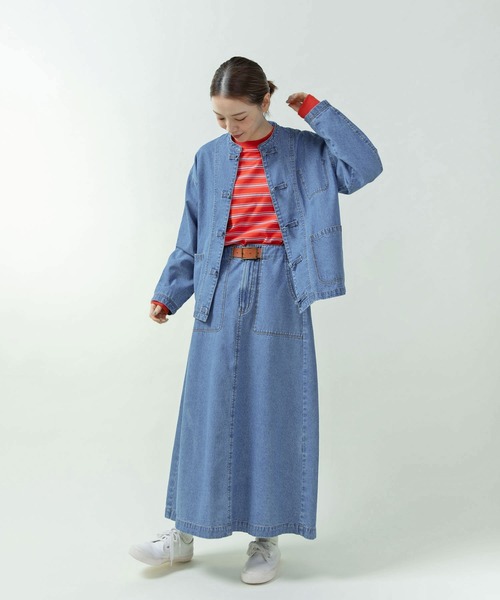 PAR ICI（パーリッシィ）の「ライトオンスデニム 後ろゴムスカート(セットアップ対応)（スカート・レディース・ブルー・FREE）」の11枚目の写真