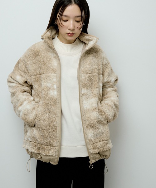 Green Parks(グリーンパークス)の「リブドッキング裏起毛プルオーバー(スウェット・レディース・チャコールグレー/ホワイト系その他2/パープル/レッド・FREE)」の6枚目の写真