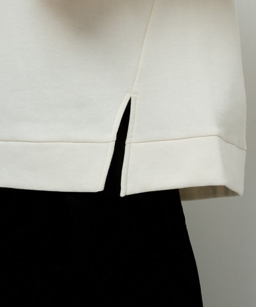 Green Parks(グリーンパークス)の「リブドッキング裏起毛プルオーバー(スウェット・レディース・チャコールグレー/ホワイト系その他2/パープル/レッド・FREE)」の12枚目の写真