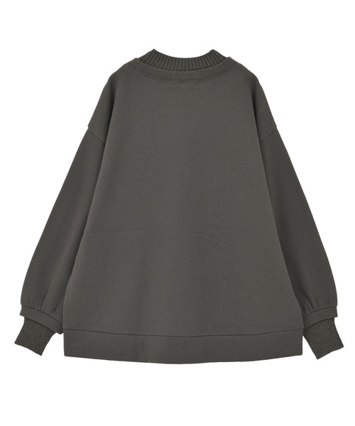 Green Parks(グリーンパークス)の「リブドッキング裏起毛プルオーバー(スウェット・レディース・チャコールグレー/ホワイト系その他2/パープル/レッド・FREE)」の22枚目の写真