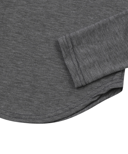MUCENT(ムセント)の「マリエルスクエアネックグルミクロップ長袖Tシャツ(6カラー)(Tシャツ/カットソー・レディース・チャコールグレー/ブラック/ブラウン/グレー/アイボリー/PINK・FREE)」の22枚目の写真