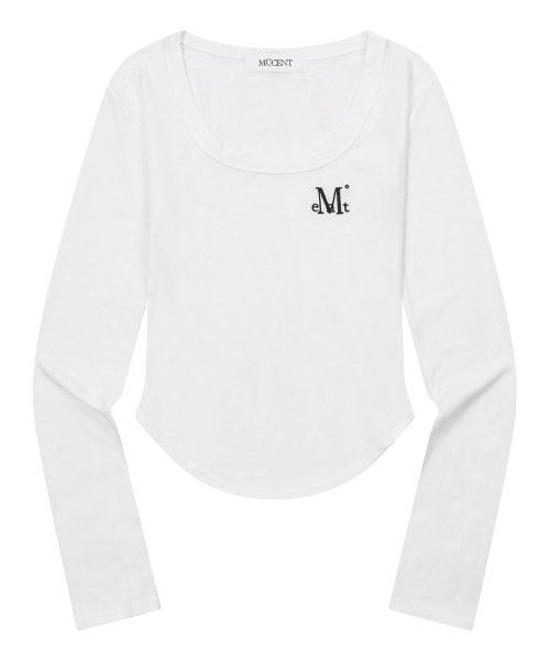 MUCENT(ムセント)の「マリエルスクエアネックグルミクロップ長袖Tシャツ(6カラー)(Tシャツ/カットソー・レディース・チャコールグレー/ブラック/ブラウン/グレー/アイボリー/PINK・FREE)」の18枚目の写真