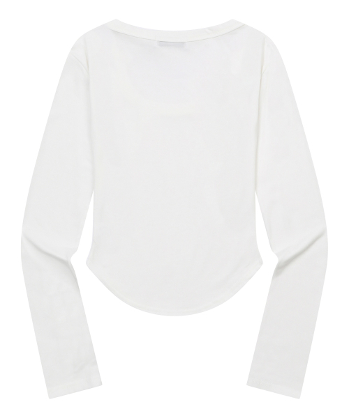 MUCENT(ムセント)の「マリエルスクエアネックグルミクロップ長袖Tシャツ(6カラー)(Tシャツ/カットソー・レディース・チャコールグレー/ブラック/ブラウン/グレー/アイボリー/PINK・FREE)」の19枚目の写真