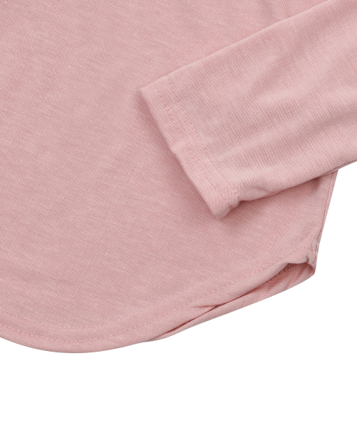 MUCENT(ムセント)の「マリエルスクエアネックグルミクロップ長袖Tシャツ(6カラー)(Tシャツ/カットソー・レディース・チャコールグレー/ブラック/ブラウン/グレー/アイボリー/PINK・FREE)」の8枚目の写真
