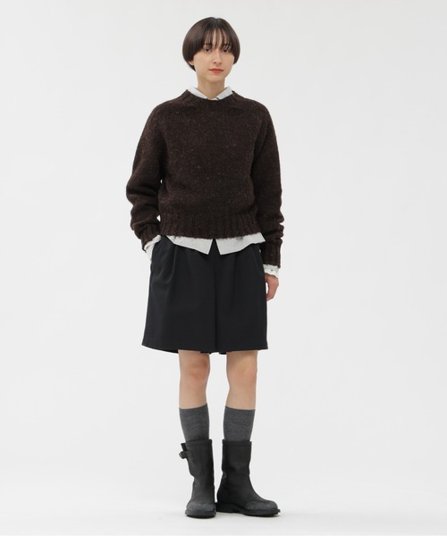 MHL.（エムエイチエル）の「WOOL COTTON DRILL（その他パンツ・レディース・ブラック/チャコール・1/2/0）」の2枚目の写真
