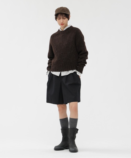 MHL.（エムエイチエル）の「WOOL COTTON DRILL（その他パンツ・レディース・ブラック/チャコール・1/2/0）」の12枚目の写真