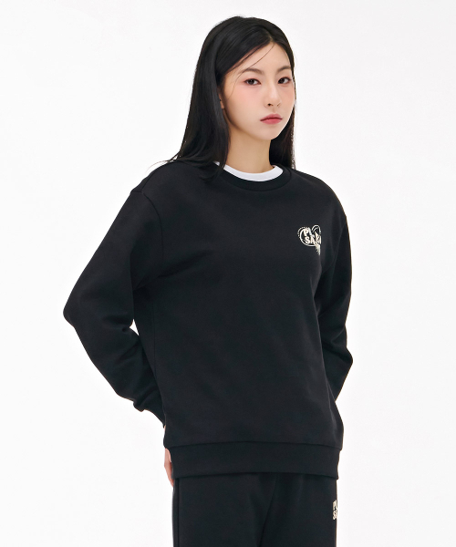 CHASECULT（チェイスカルト）の「レディース刺繍ポイントスウェットTシャツ-ブラック（スウェット・レディース・ブラック・90/85）」の3枚目の写真