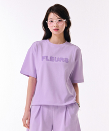 レディースクーリングコットン切り替え半袖Tシャツ-DBRG5877D0T