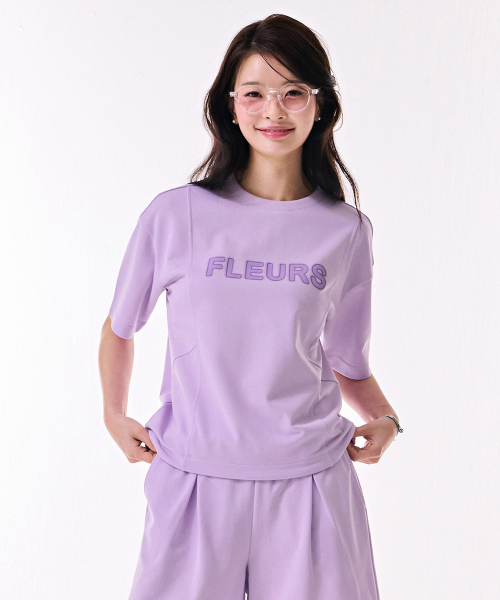 CHASECULT(チェイスカルト)の「レディースクーリングコットン切り替え半袖Tシャツ-DBRG5877D0T(Tシャツ/カットソー・レディース・バイオレット・85/90)」の4枚目の写真