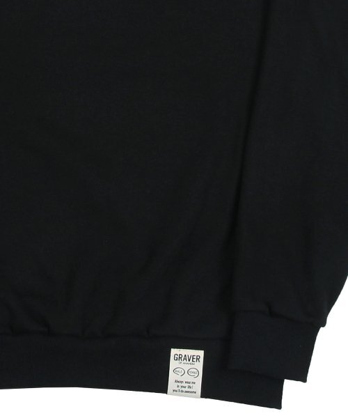GRAVER（グレーバー）の「[UNISEX]イエローブーツパフィー刺繍マンツーマン_ブラック（スウェット・レディース・ブラック・SMALL/MEDIUM/LARGE）」の4枚目の写真