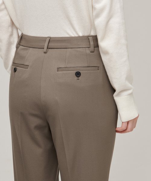 MUSINSA STANDARD WOMAN(ムシンサスタンダードウーマン)の「レディースヘビー級インナーナッピングスリムストレート隠しバンディングスラックス【ダスティベージュ】(スラックス・レディース・その他・34/32/30/31/24/25/26/27/28/29)」の7枚目の写真