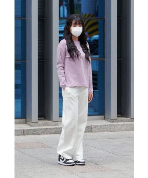 MUSINSA STANDARD WOMAN（ムシンサスタンダードウーマン）の「ウィメンズフラットテリー ワイドラウンジスウェットパンツ [クリーム]（スウェットパンツ・レディース・その他・SMALL/MEDIUM/LARGE/X-SMALL）」の6枚目の写真