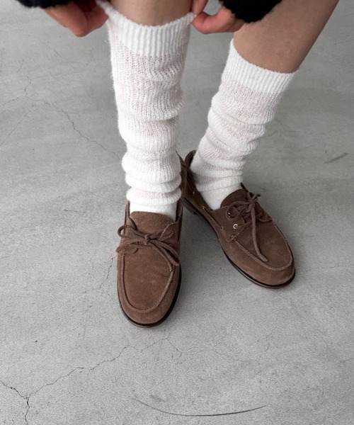 CANAL JEAN（キャナルジーン）の「El mar　ヘアリールーズソックス（ソックス/靴下・レディース・モカ/アイボリー/ブラック/グレー・ONE SIZE）」の5枚目の写真