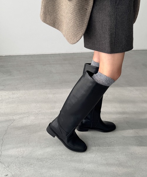 CANAL JEAN（キャナルジーン）の「El mar　ヘアリールーズソックス（ソックス/靴下・レディース・モカ/アイボリー/ブラック/グレー・ONE SIZE）」の8枚目の写真