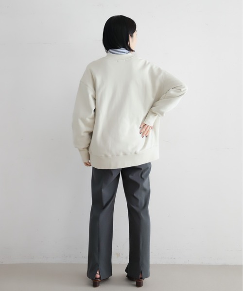 NOMBRE IMPAIR(ノンブルアンペール)の「Mロゴ刺繍裏毛 ハーフZIP P/O(スウェット・レディース・ライトグレー・FREE)」の11枚目の写真