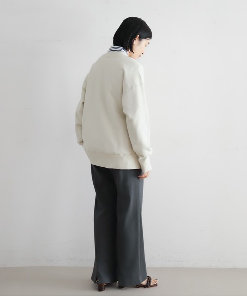 NOMBRE IMPAIR(ノンブルアンペール)の「Mロゴ刺繍裏毛 ハーフZIP P/O(スウェット・レディース・ライトグレー・FREE)」の7枚目の写真