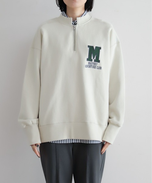 NOMBRE IMPAIR(ノンブルアンペール)の「Mロゴ刺繍裏毛 ハーフZIP P/O(スウェット・レディース・ライトグレー・FREE)」の20枚目の写真