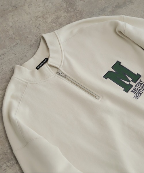 NOMBRE IMPAIR(ノンブルアンペール)の「Mロゴ刺繍裏毛 ハーフZIP P/O(スウェット・レディース・ライトグレー・FREE)」の15枚目の写真