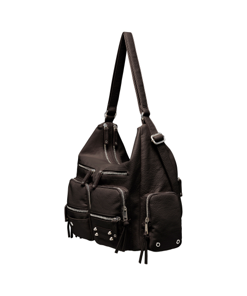 BLACKPURPLE(ブラックパープル)の「レト マルチカーゴバッグ Leto Multi Cargo Bag _ブラウン(ショルダーバッグ・レディース・ブラウン・FREE)」の2枚目の写真