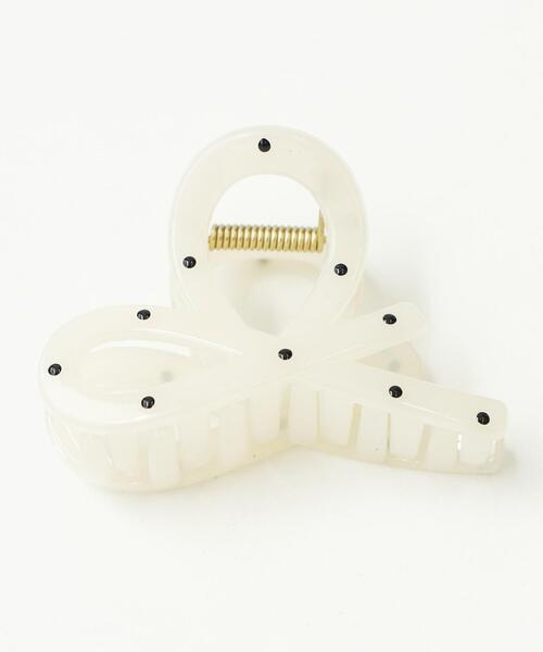 WEGO（ウィゴー）の「WEGO/Lドットアクリルミニバンス（バレッタ/ヘアクリップ・レディース・ブラック/オフホワイト・FREE）」の4枚目の写真