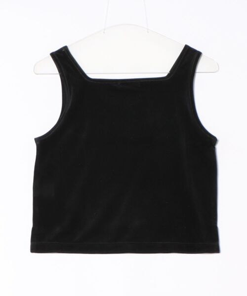 Rouge vif la cle（ルージュヴィフラクレ）の「【Keena/キーナ】ベルベットタンクトップス/トップス/ベロア/レイヤード【WEB限定】（Tシャツ/カットソー・レディース・カーキ/ブラック/ブラック系その他/ブラック系その他2/ピンク・フリー）」の6枚目の写真