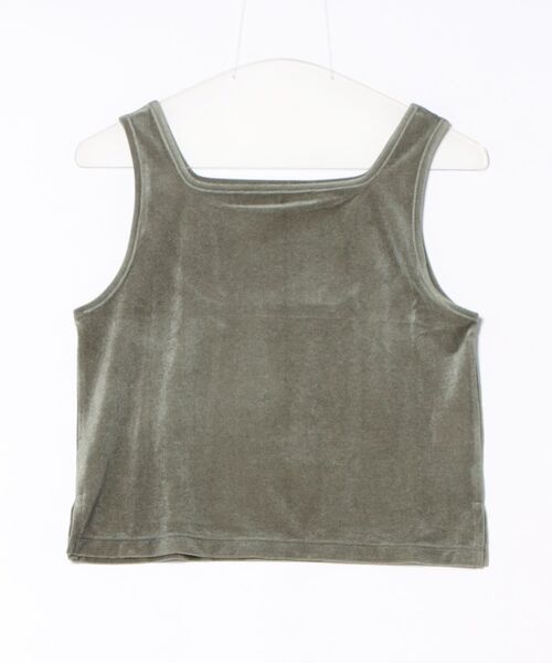 Rouge vif la cle（ルージュヴィフラクレ）の「【Keena/キーナ】ベルベットタンクトップス/トップス/ベロア/レイヤード【WEB限定】（Tシャツ/カットソー・レディース・カーキ/ブラック/ブラック系その他/ブラック系その他2/ピンク・フリー）」の20枚目の写真