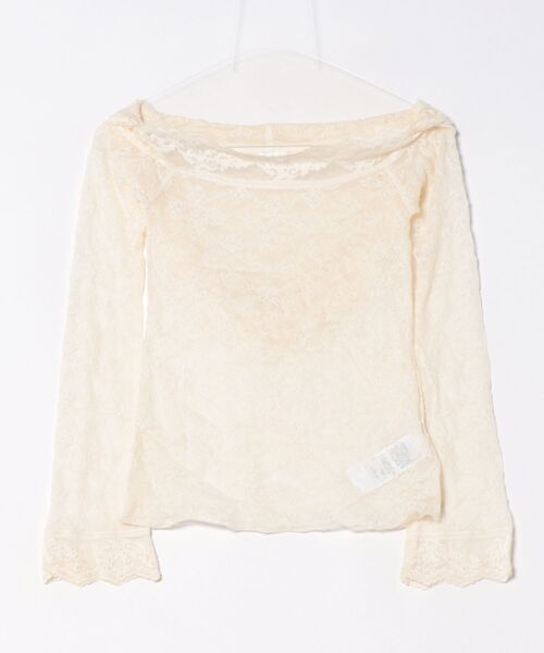 LILY BROWN(リリーブラウン)の「レースフーディートップス(Tシャツ/カットソー・レディース・ブラック/ピンク/アイボリー・F)」の1枚目の写真