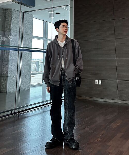 TOFFEE（トフィー）の「2WAYスウェットフード集業（CHARCOAL）（パーカー・レディース・その他・LARGE/MEDIUM/SMALL/X-LARGE）」の4枚目の写真
