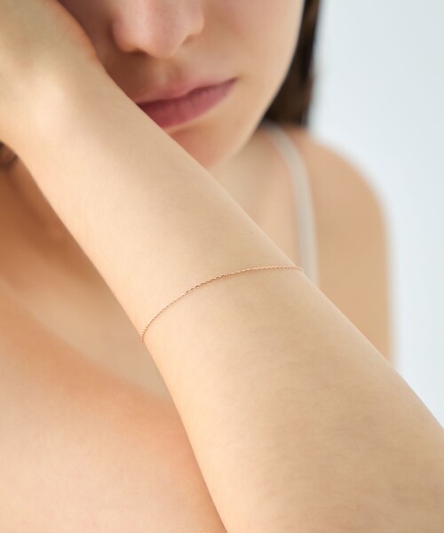 レイヤード] K18MPG ミラーカットチェーン ブレスレット（ブレスレット