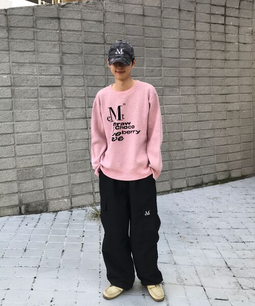 MUCENT(ムセント)の「サードベリー ビッグロゴレタリングジャカードニット(成人男女共用)(ニット/セーター・レディース・PINK・SMALL/LARGE)」の9枚目の写真