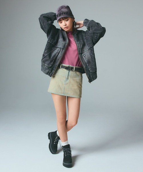 X-girl(エックスガール)の「ARCH LOGO HOODED JACKET(ブルゾン・レディース・ブラウン/ブラック・S/M)」の14枚目の写真