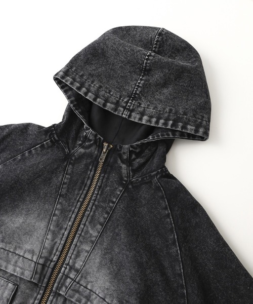 X-girl(エックスガール)の「ARCH LOGO HOODED JACKET(ブルゾン・レディース・ブラウン/ブラック・S/M)」の5枚目の写真