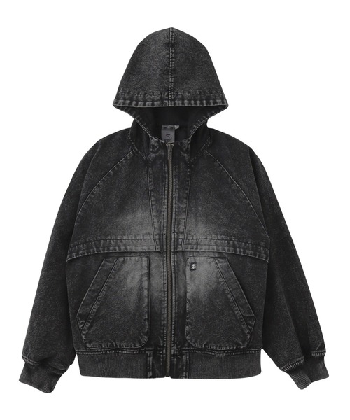 X-girl(エックスガール)の「ARCH LOGO HOODED JACKET(ブルゾン・レディース・ブラウン/ブラック・S/M)」の19枚目の写真