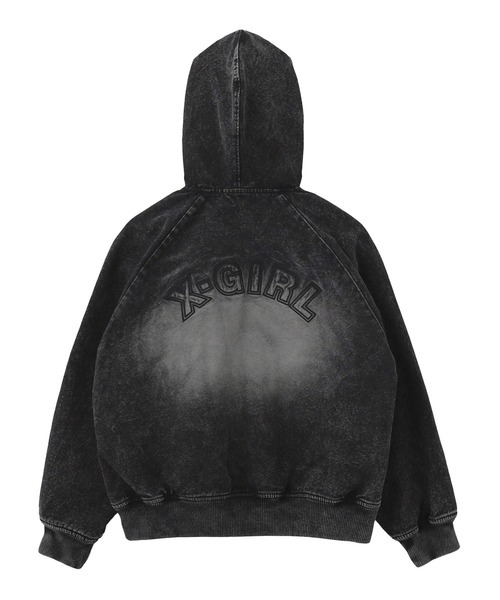 X-girl(エックスガール)の「ARCH LOGO HOODED JACKET(ブルゾン・レディース・ブラウン/ブラック・S/M)」の20枚目の写真