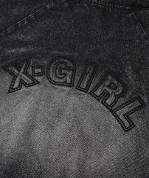 X-girl(エックスガール)の「ARCH LOGO HOODED JACKET(ブルゾン・レディース・ブラウン/ブラック・S/M)」の21枚目の写真