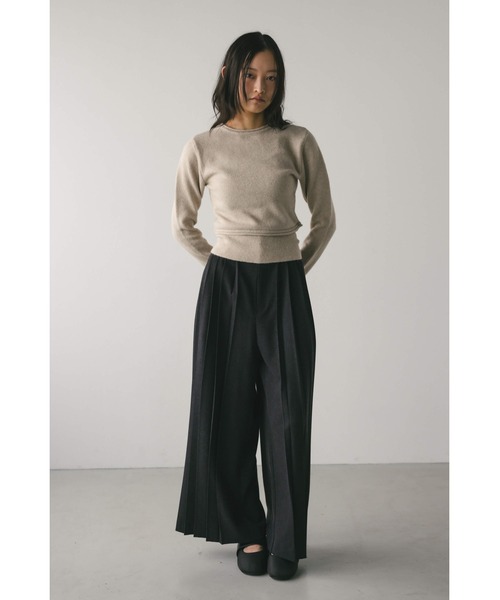 STYLEMIXER(スタイルミキサー)の「2WAYウエストマークニット(ニット/セーター・レディース・ベージュ/ブラック・SMALL/MEDIUM)」の8枚目の写真
