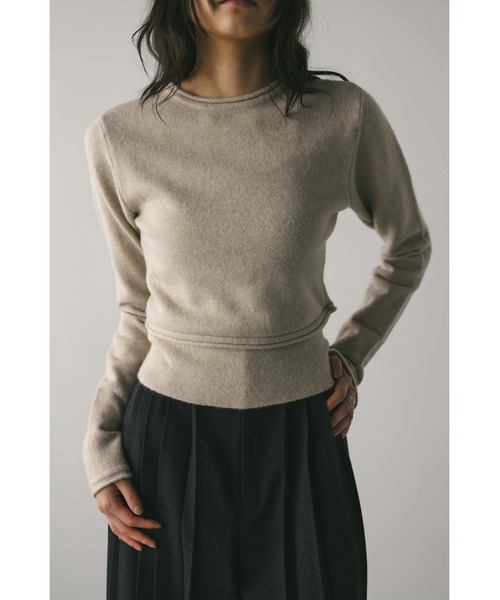 STYLEMIXER(スタイルミキサー)の「2WAYウエストマークニット(ニット/セーター・レディース・ベージュ/ブラック・SMALL/MEDIUM)」の10枚目の写真