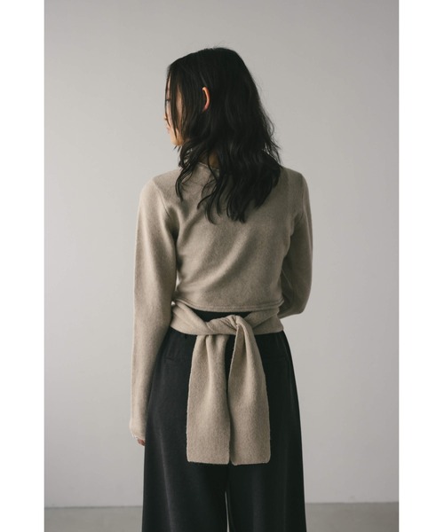 STYLEMIXER(スタイルミキサー)の「2WAYウエストマークニット(ニット/セーター・レディース・ベージュ/ブラック・SMALL/MEDIUM)」の6枚目の写真
