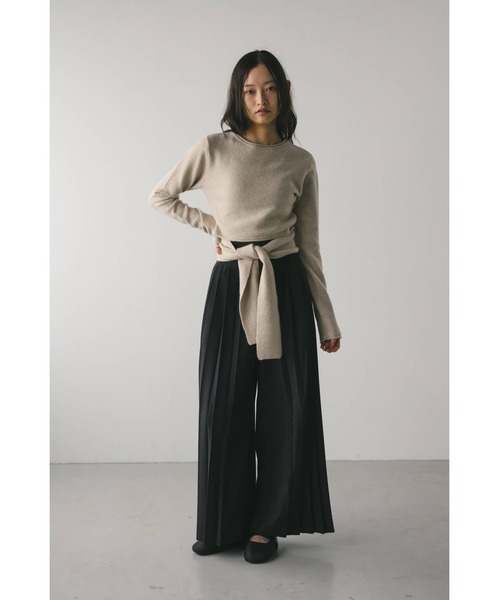 STYLEMIXER(スタイルミキサー)の「2WAYウエストマークニット(ニット/セーター・レディース・ベージュ/ブラック・SMALL/MEDIUM)」の3枚目の写真