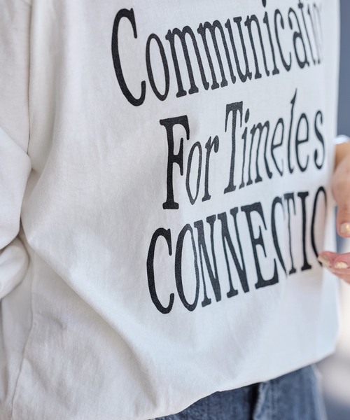 メッセージロゴロングTシャツ（Tシャツ/カットソー）｜FRAMeWORK