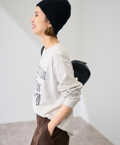 メッセージロゴロングTシャツ（Tシャツ/カットソー）｜FRAMeWORK